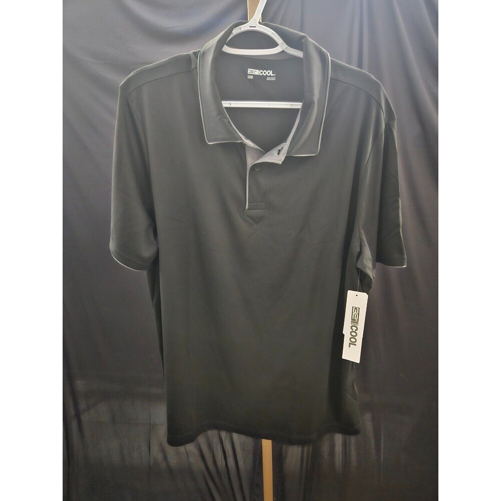 MEN'S 32 DEGREES COOL XL BLACK/GRAY GOLF/POLO SHIRT NWT